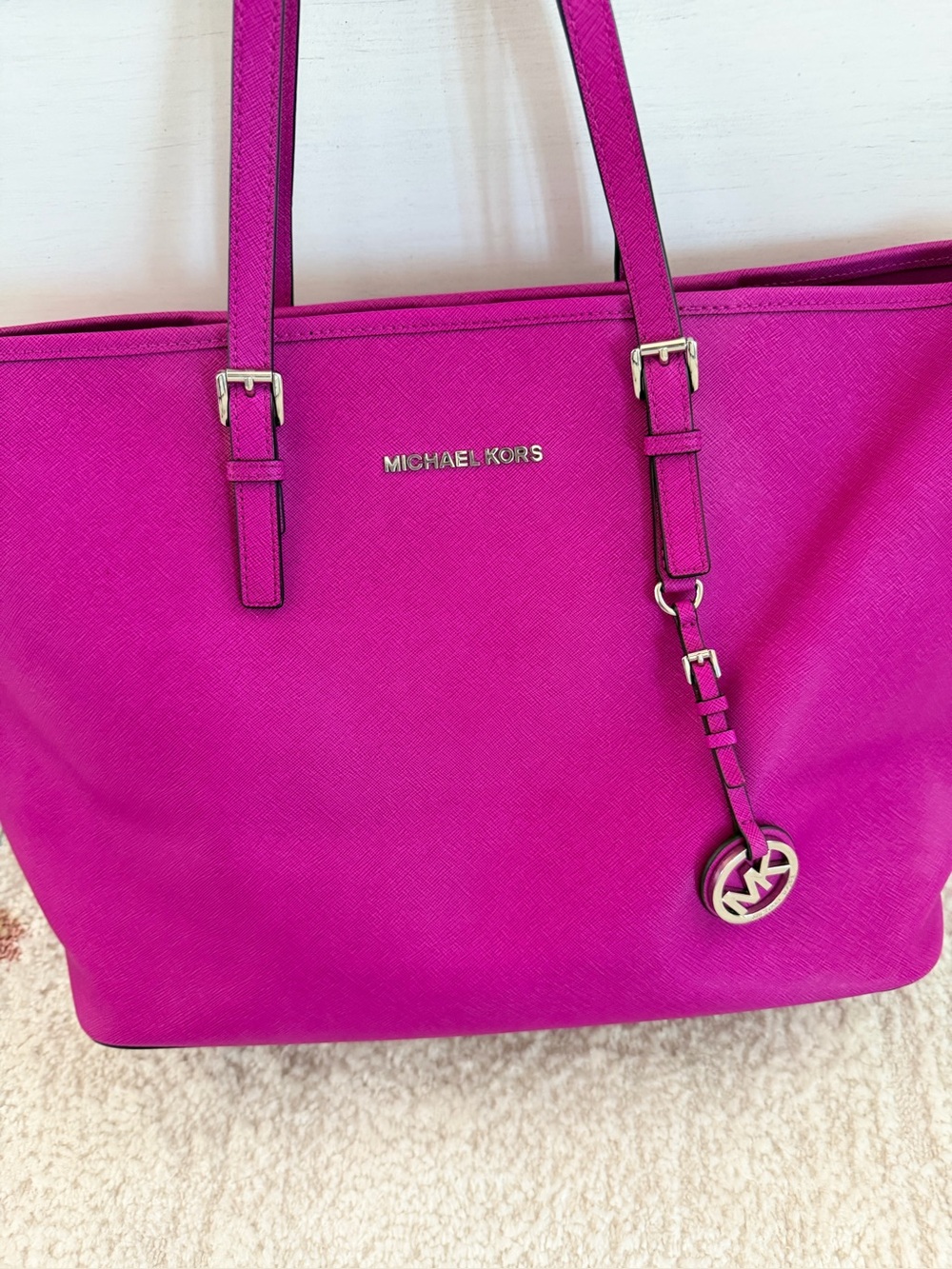 Michael Kors Bright Fuchsia Saffiano Tote